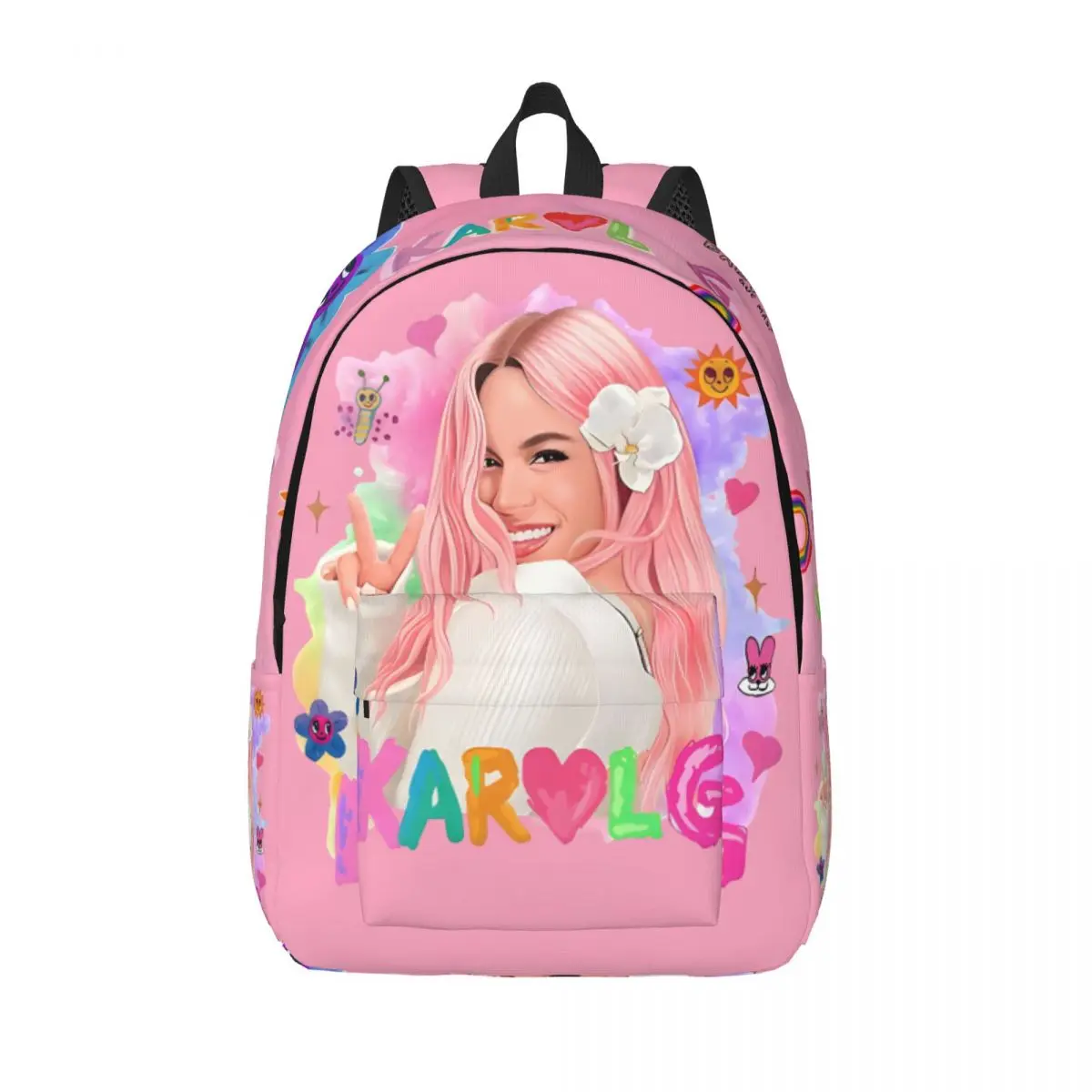 K-Karol G Manana Sera Bonito Printed Lightweight Casual Schoolbag For School, Outdoor, Shopping, Office 15.7in 17.7in