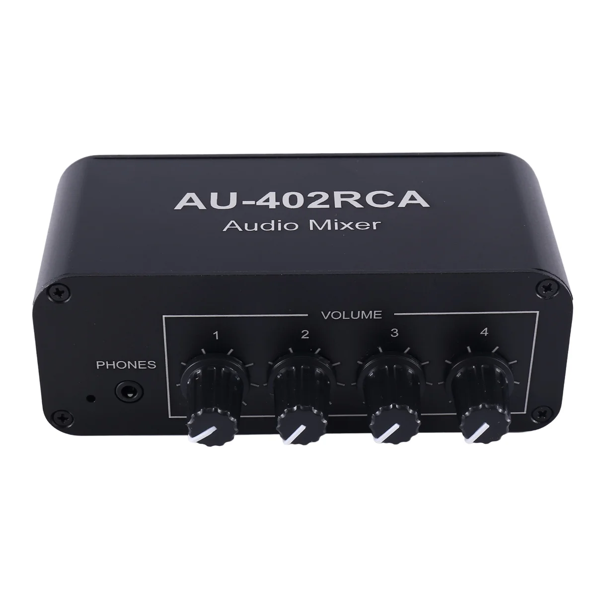 Multi-Source RCA Mixer Stereo Audio Reverberator 4 Input 2 Output Audio Switch Switcher Driver Headphone Volume Control