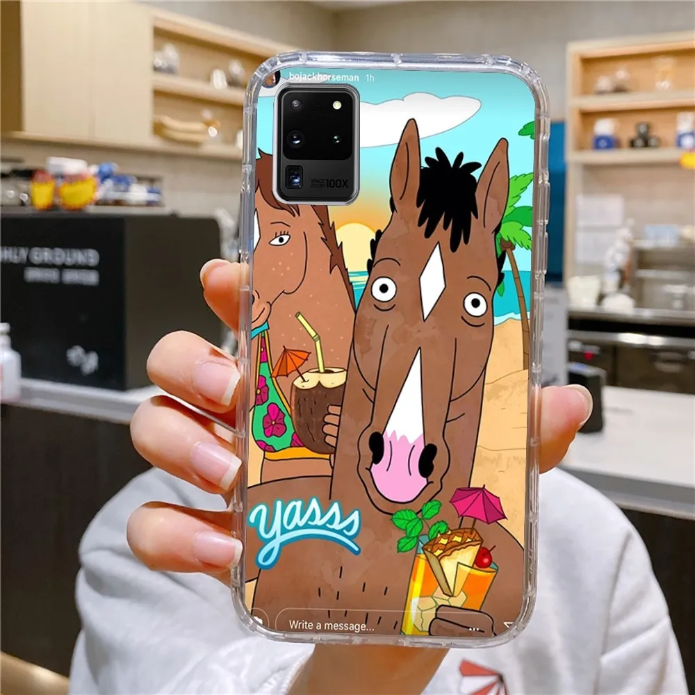 BoJack H-Horseman Phone Case For Samsung Galaxy A52 A12 A51 S21 Edge S22ULTRA S23 S20LITE Plus Ultra Transparent Cover