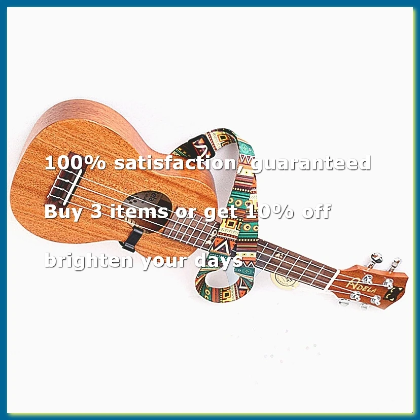 ●Adjustable Soft Polyester Guitar Ukulele Guitar Acoustic Bass Shoulder Strap Belt Band Hook Strap-ABFB