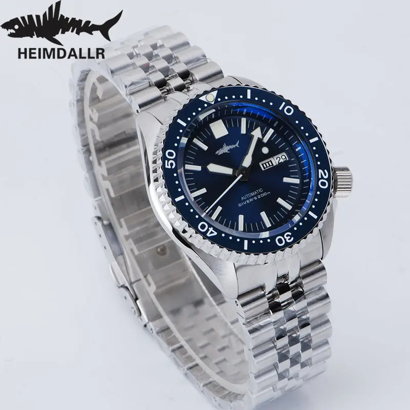 HEIMDALLR SKX007 Vintage Men Diver Wristwatch Sapphire Crystal NH36 Automatic Movement Wristwatch 200M Waterproof Ceramic Bezel