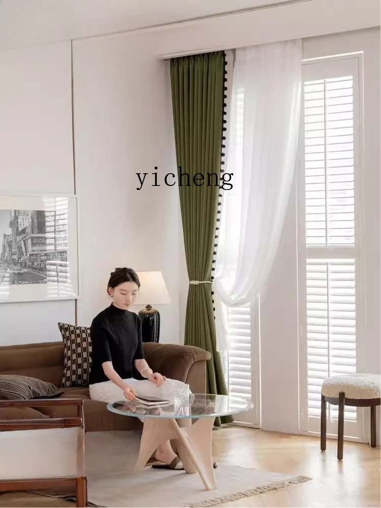 

QZT Green Curtains Blackout Bedroom Olive Green