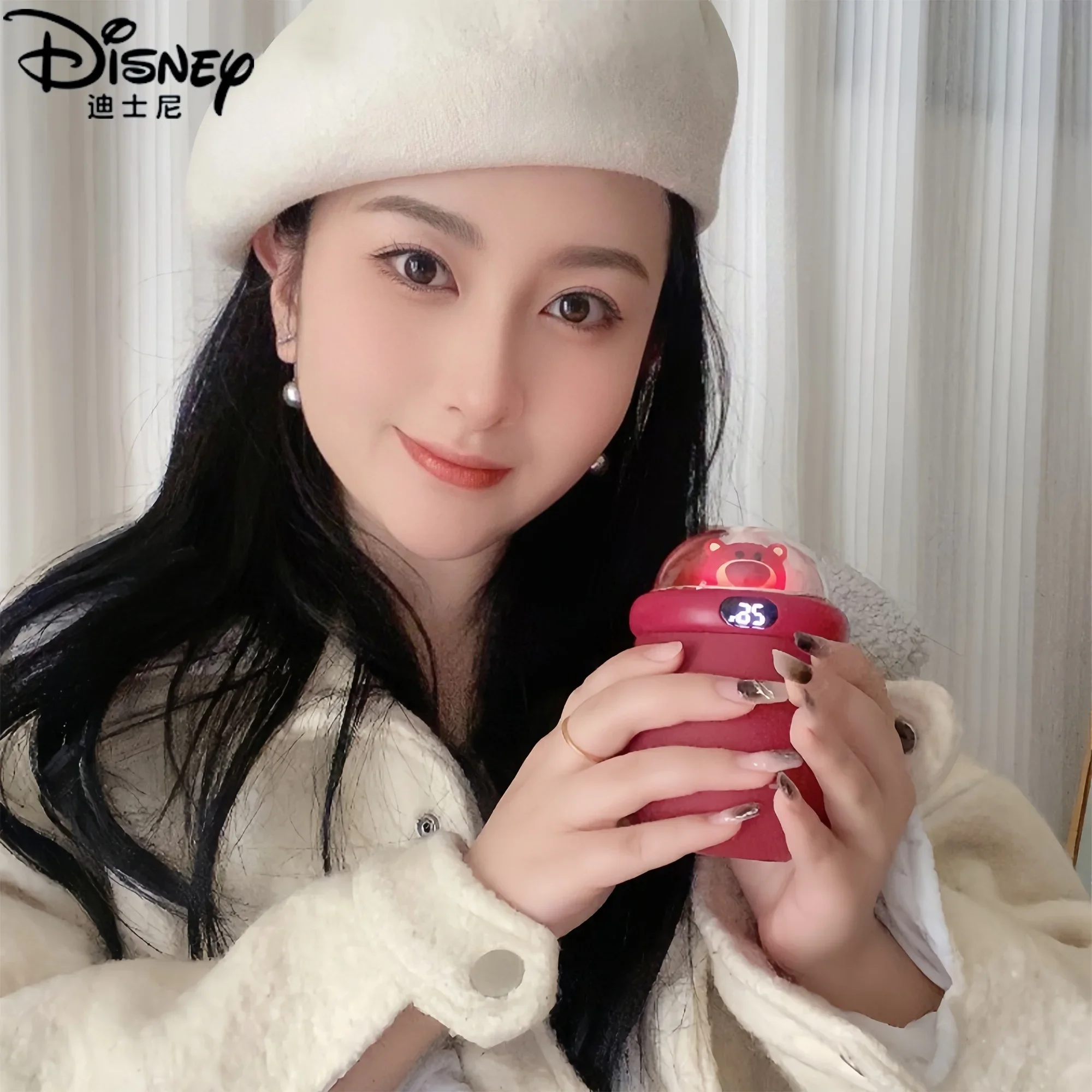 2024 New Disney Lotso Minnie Mouse Cartoon Charging Type Warm Hand Treasure Power Bank Two In One Portable Fashion Gifts