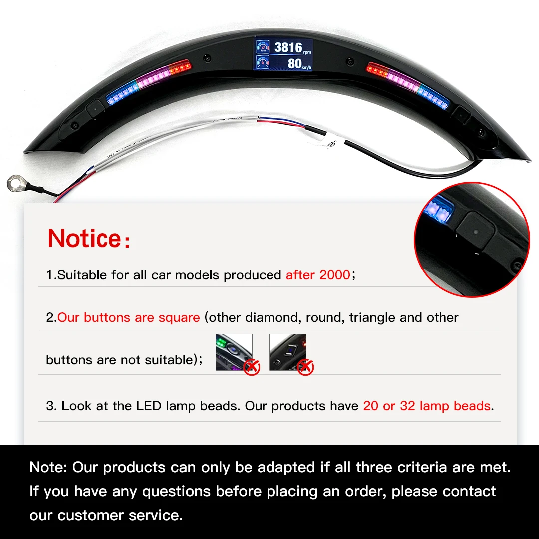 TDD LED Kit Display Steering Wheel Kit Universal Use OHC Motors Classic Model Galaxy Pro Model Intelligent Driving Data Screen