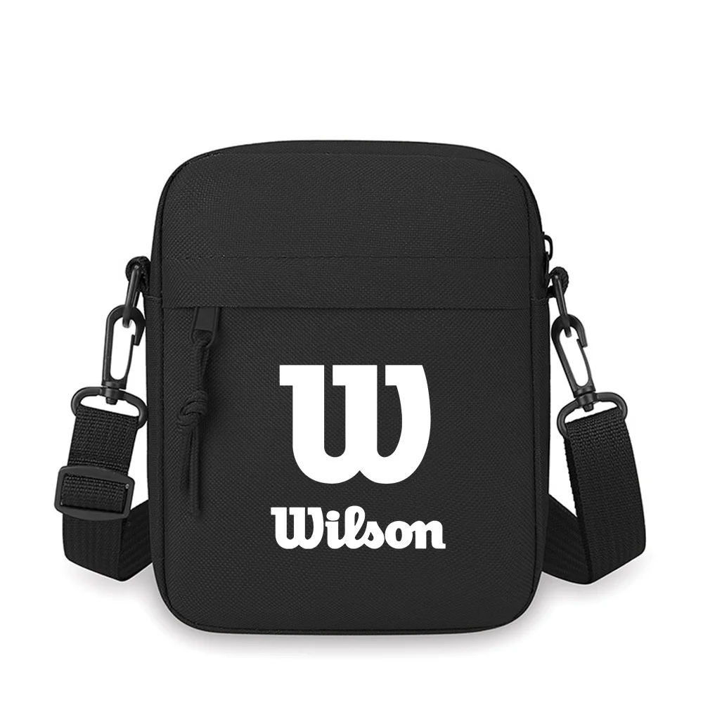 White W shape,Wilson below. Men Crossbody Bag Single Shoulder Women Cartoon Anime Film Printing Design Unisex