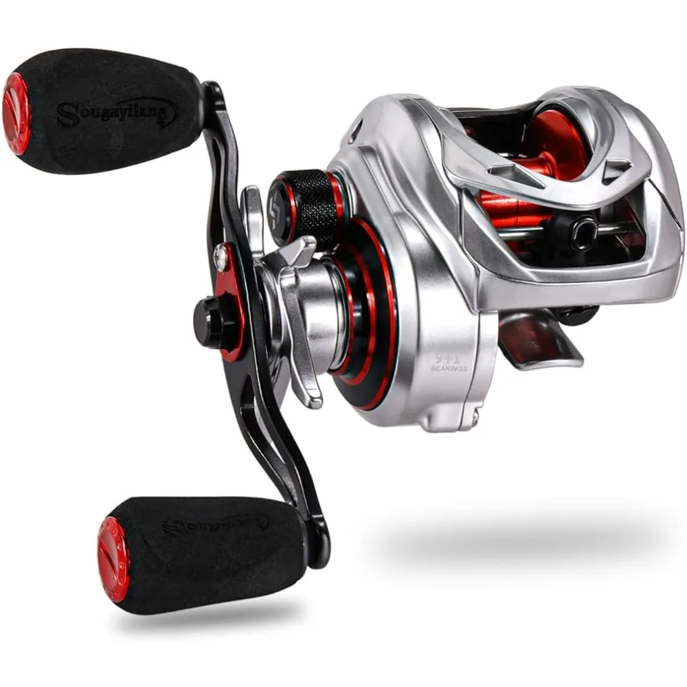 Reel – Lightweight Graphite Frame – 9 + 1 Anti-Reverse Ball Bearings, 8.0:1 High-Speed Gear Ratio Fishing Reel