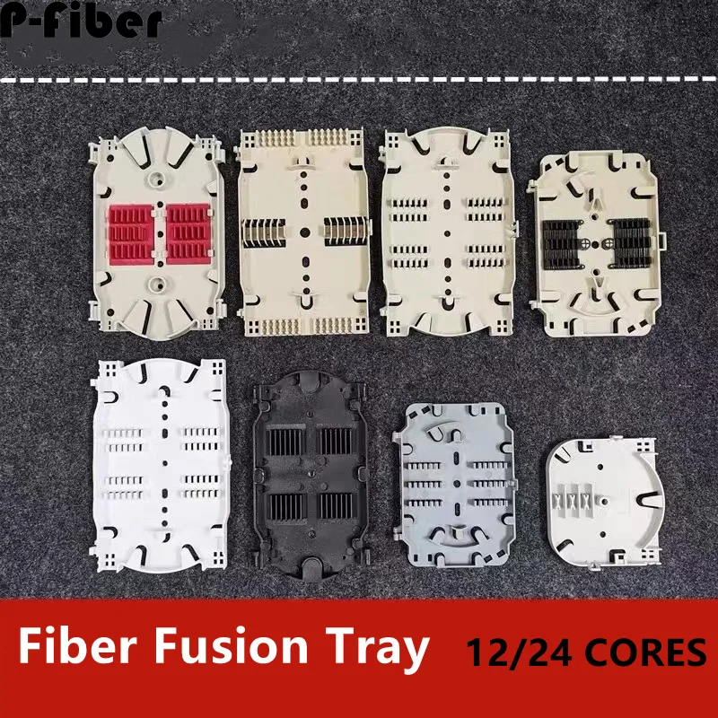 fiber fusion tray 10pcs 12/24 cores for Optical cable terminal box 6cores disc FTTH splitter box P-fiber