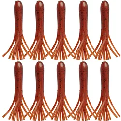 10Pcs/20Pcs 9cm Tube Soft Plastic Tube Baits Crappie Lure Tube Jig Heads Worm Fishing Lures for Bass Trout fishing tackle