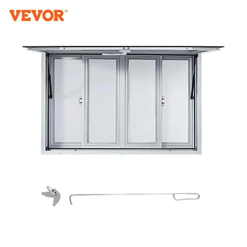 Vevor Concessie Stand Serveren Venster 60X36 Inch Aluminium Food Truck Service Window Voor Voedsel Trucks Concessie Trailers