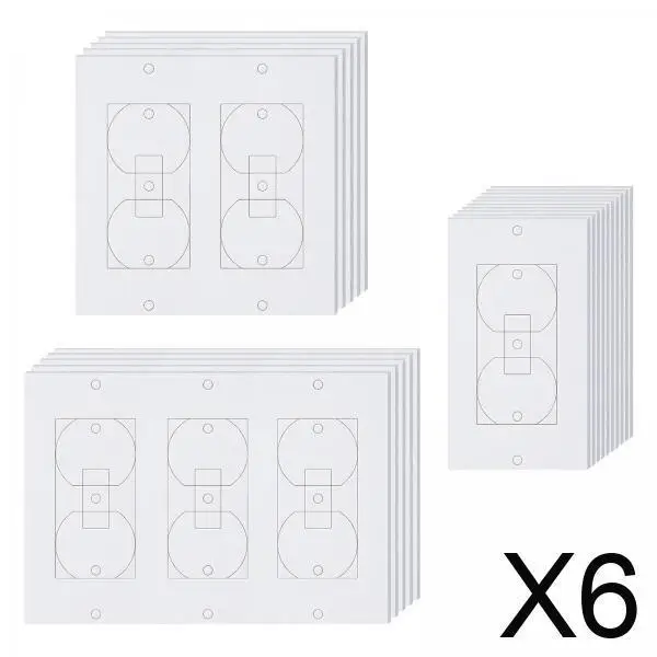

6x 20 Pieces Wall Plate Outlet Sealers Insulating Switch Sealers for Rocker