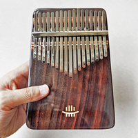 Hluru 17 Key Rosewood Board Kalimba Solid Wood Thumb Piano Finger Piano Flatboard Mbira for Beginners