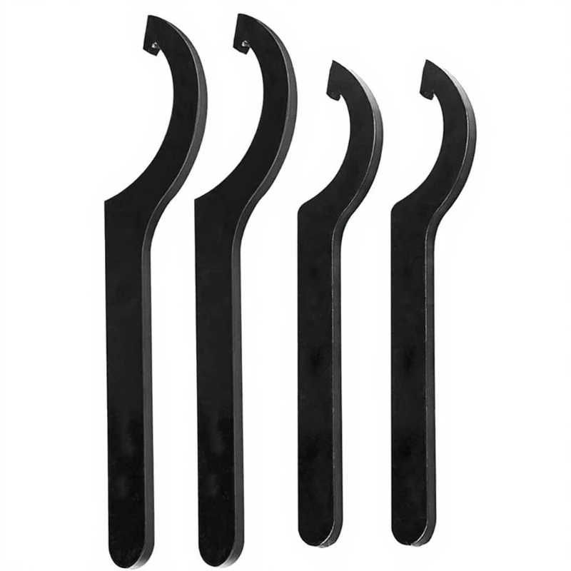 Suspension Adjustment 4 Piece Steel Coilover Spanner Set with Hook End Contact for Height Tuning, Garage Service, and D7YA