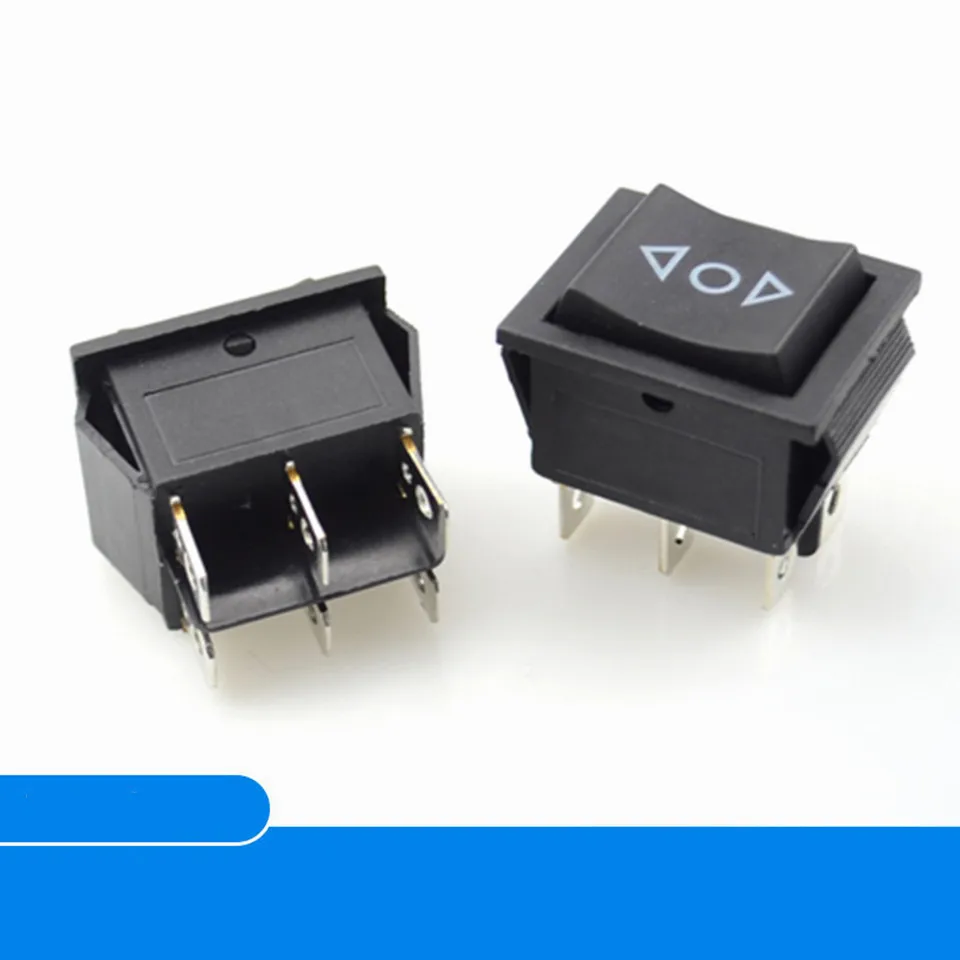 1PC 6 Pin 3 Position Boat On Off On Momentary Rocker Switch DPDT 16A 250V AC 20A 125VAC