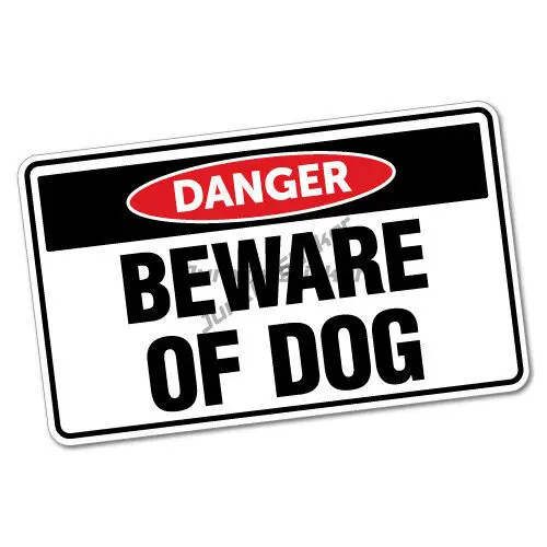 Danger Beware Of Dog Sticker Decal Safety Sign Car Vinyl Waterproof Scratch-Proof Bodywork Auto Decoration