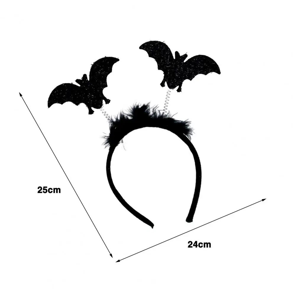 Halloween Headband Bat Witch Hat Horn Spider Decor Black Dark Style Unisex Halloween Party Photo Prop Halloween Head Decoration