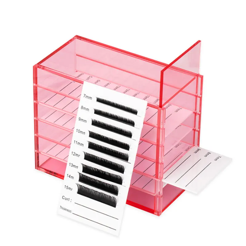 5 Layers Clear False Eyelash Storage Box Makeup Display Container Lashes Pallet Holders Lash Extension Supplies