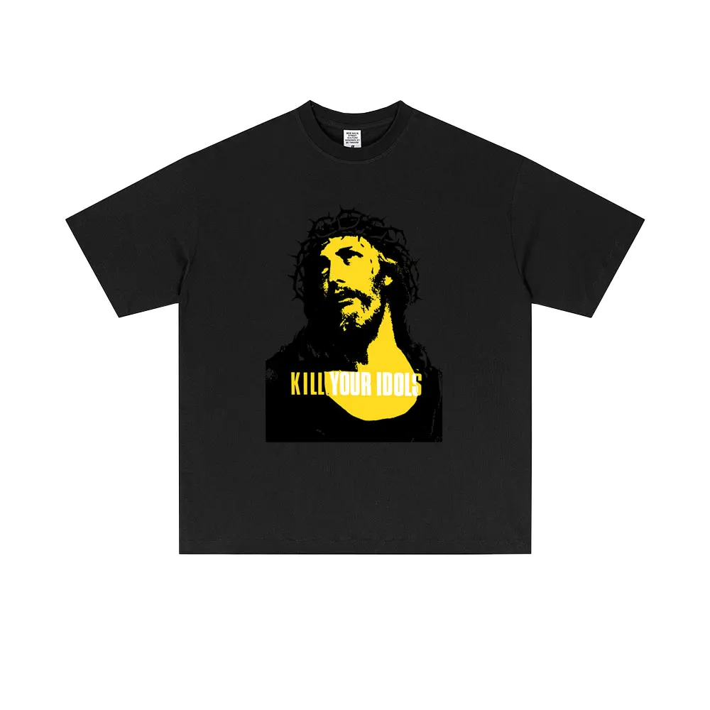 

Hot Sale Kill Your Idol Same Style Graphic T Shirts Men Women Retro Gothic Rock Metal T-shirts Men's Casual Cotton T-shirt Tops