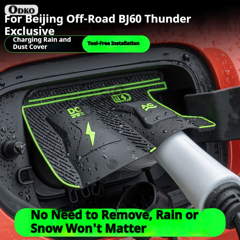 For Beijing Off-Road BJ60 Extended-Thunder Dedicated New Energy Car Charging Port Waterproof Protector Cover Gun Rain Cover