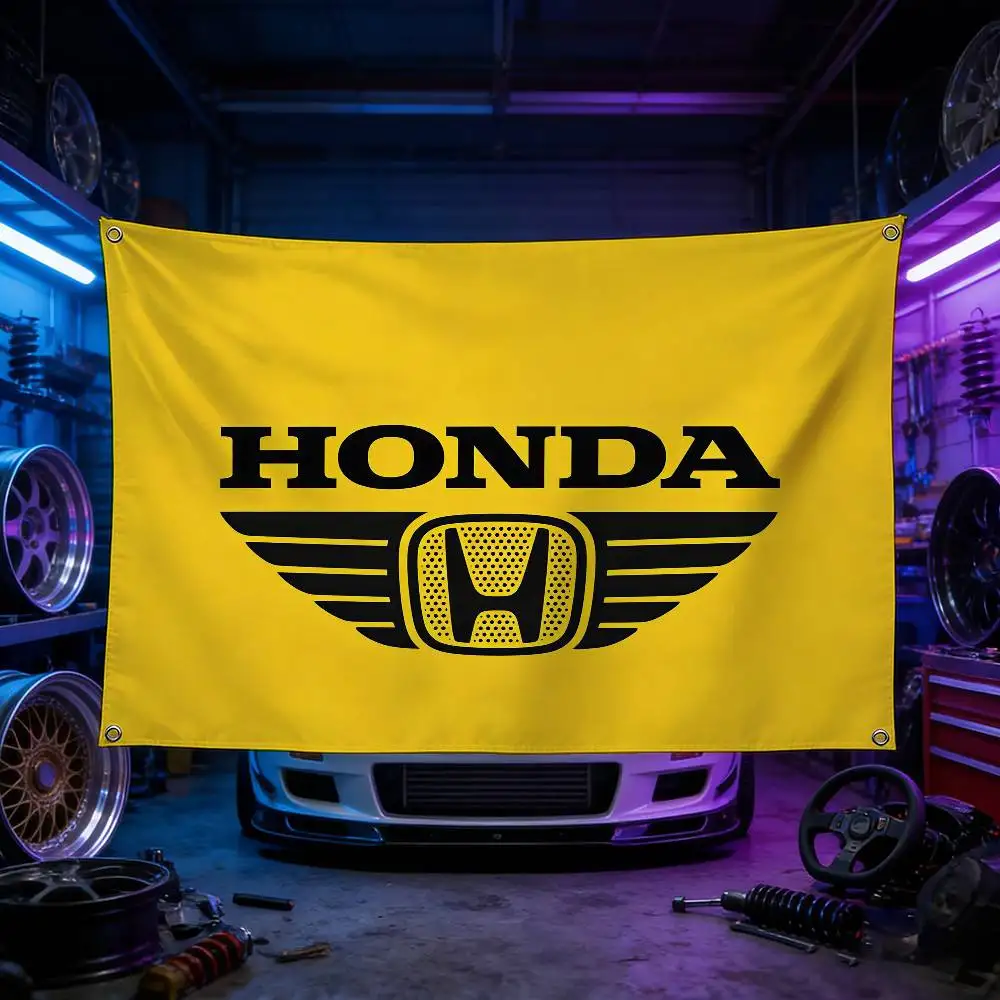 

Мотоциклетный баннер для HONDA Premium Flag, 120 г, полиэстер, экологичный, с принтом, водонепроницаемый, износостойкий, для домашнего декора и вечеринок