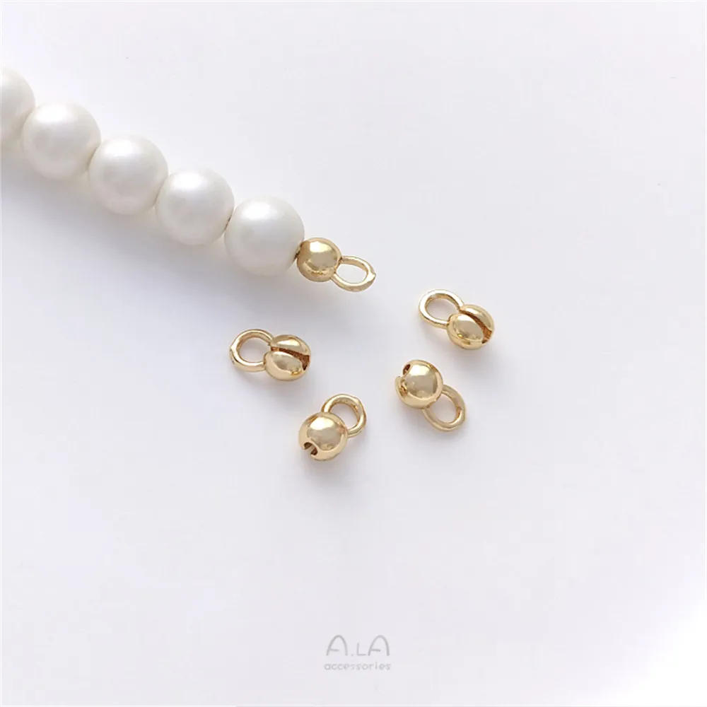 14K Gold Positioning Bead Buckle Chain Knot Ending Diy Bracelet Necklace Connecting Buckle Jewelry Accessories