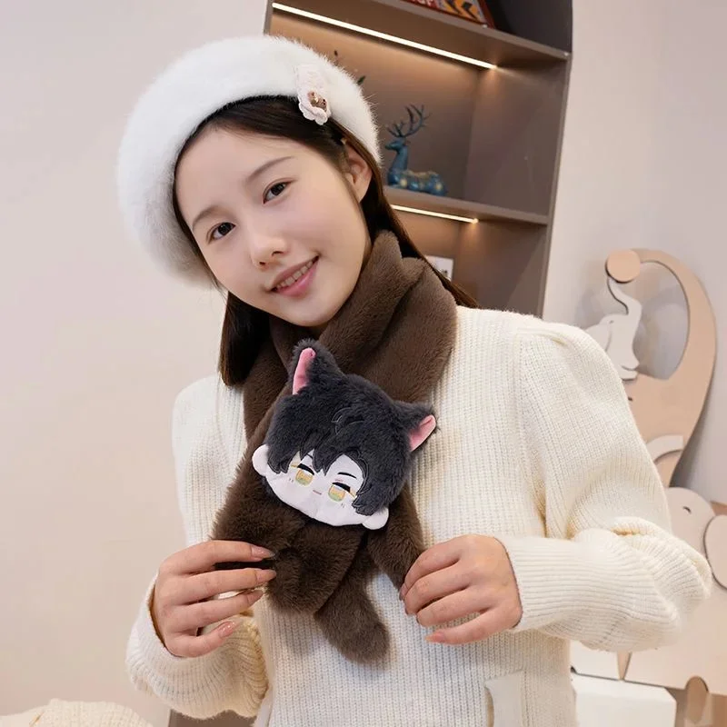 وشاح من القطيفة لشخصية الحب والعميق للجنسين بتصميم كسول هدية شتوية منسوجة حراريًا للأطفال #6