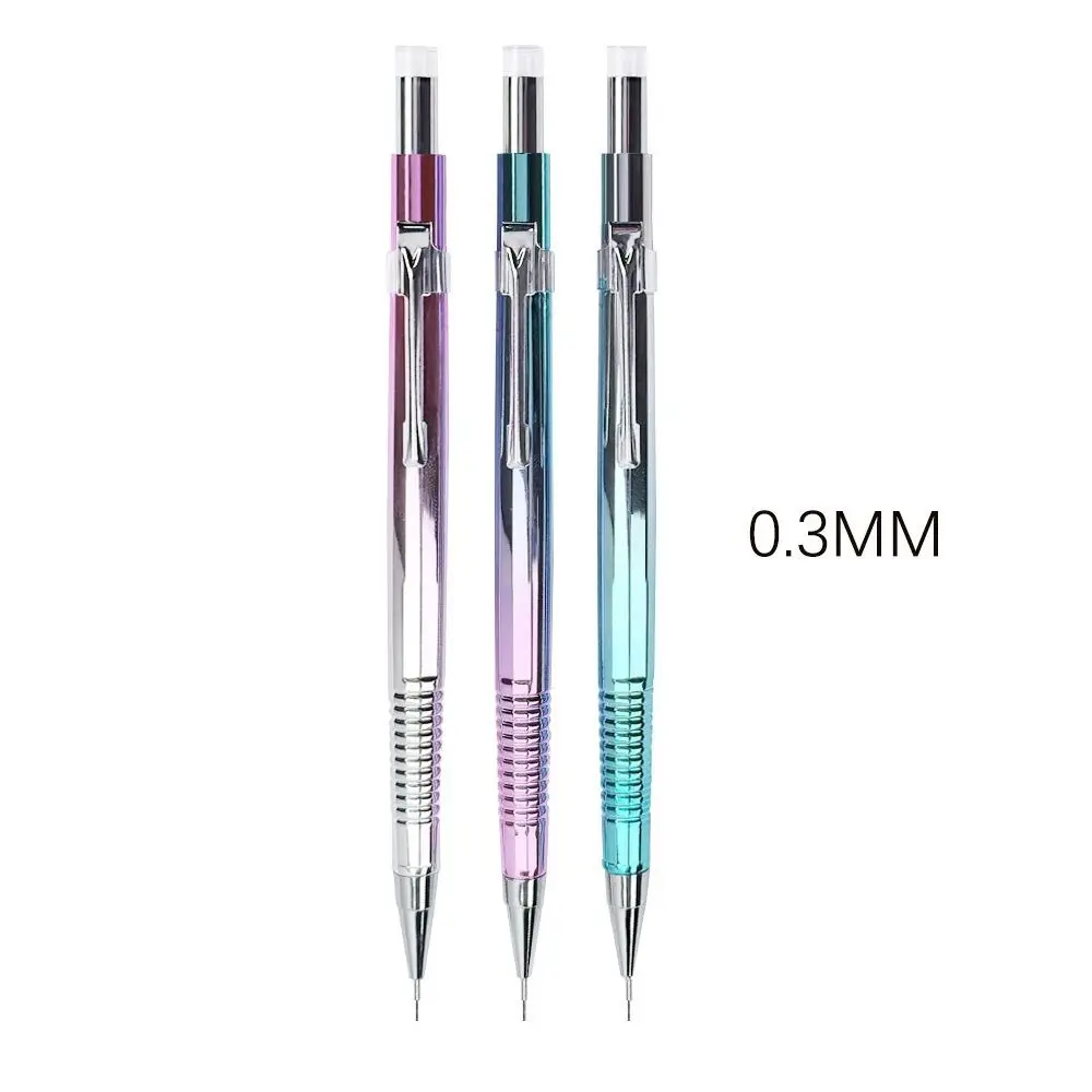 High Quality Metal Mechanical Pencil Dual Head 2-in-1 Propelling Pencil 0.5/0.7/0.3/0.9mm Multi-function Pen Gift