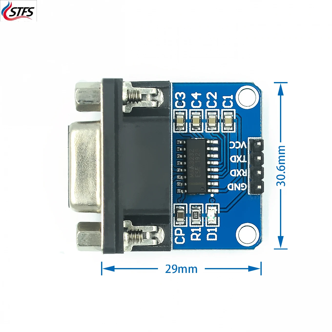 MAX3232 RS232 naar TTL seriële poortconvertermodule DB9-connector MAX232