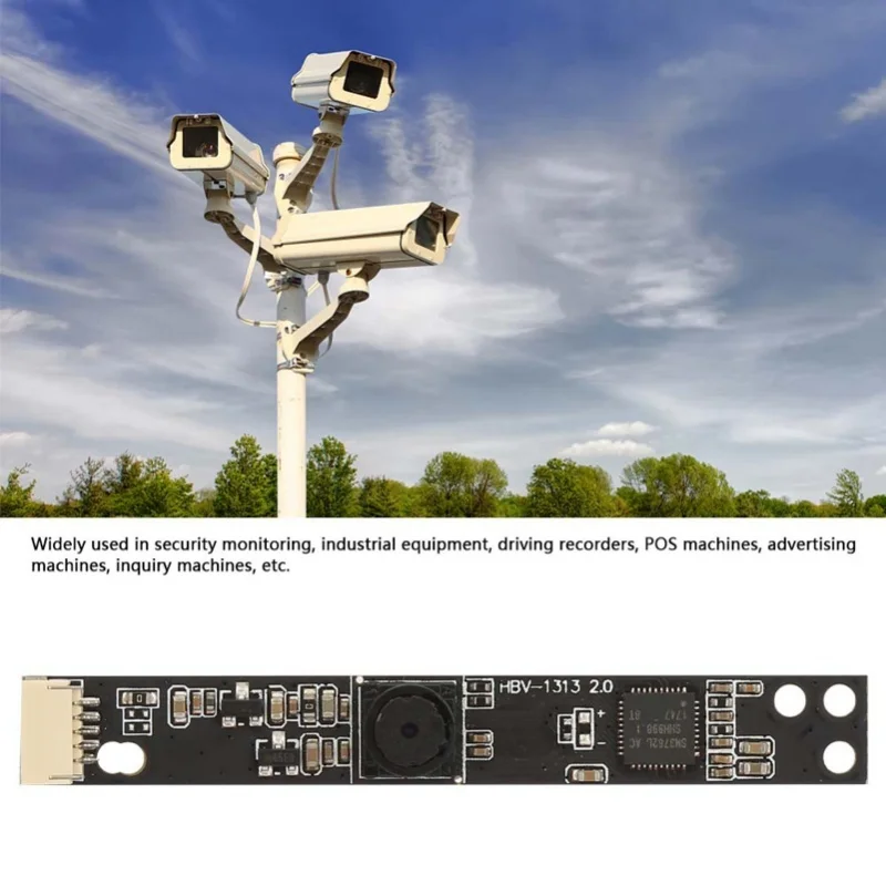 2 milhões de pixels 60 °   Módulo de câmera USB de lente grande angular com chip OV2659