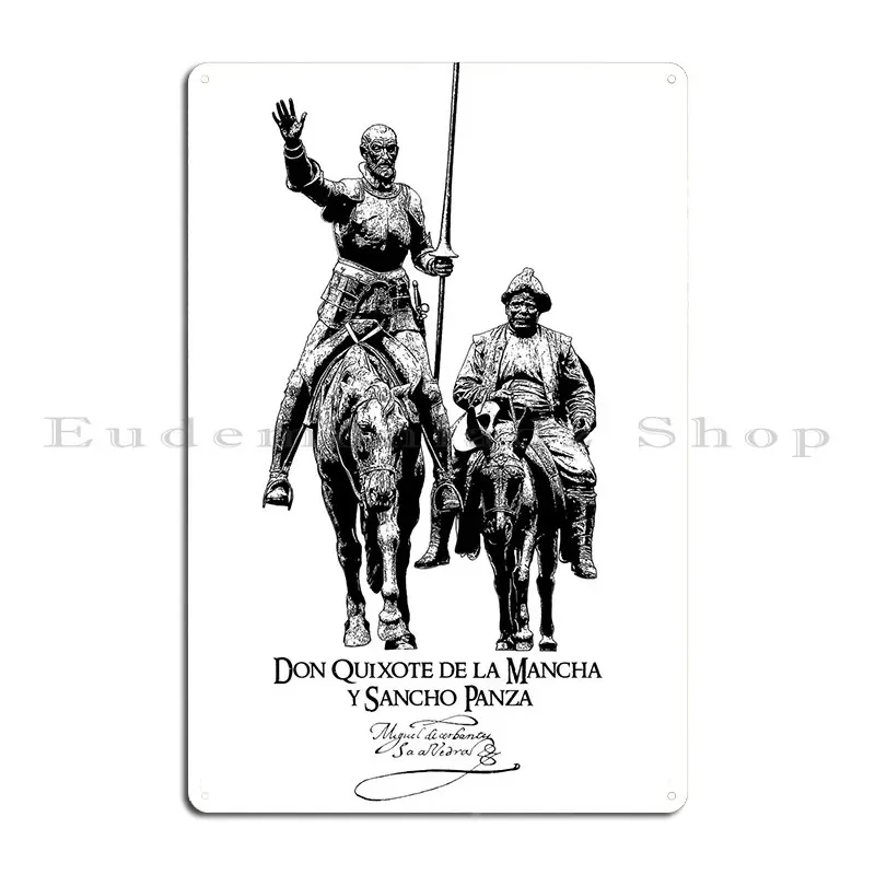 Don Quixote De La Mancha Metal Sign Bar Cinema Cinema Print Plaques Tin Sign Poster