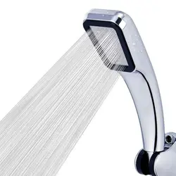 1Pcs Silver/Orange Handheld Shower Head High Pressure 300 Hole Water Saving Showerhead Rainfall Bathroom Bath Nozzle Filter