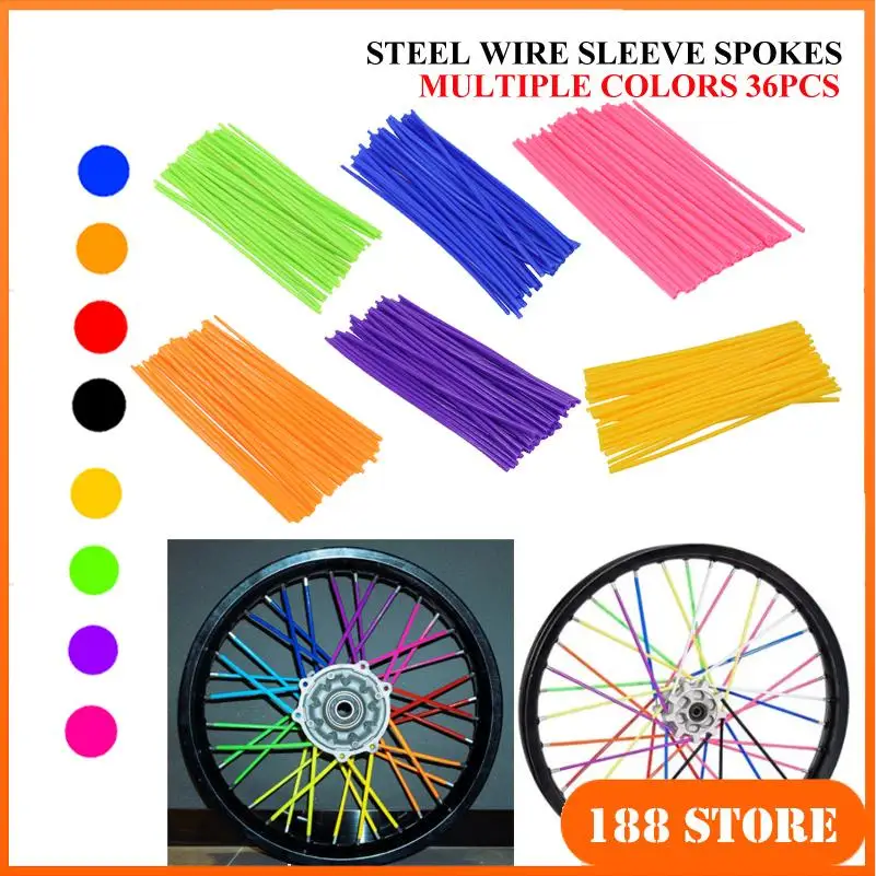 تكلم جلود تكلم يغطي تقليم التفاف غطاء الديكور حامي الأنابيب لدراجة موتوكروس 10 ألوان