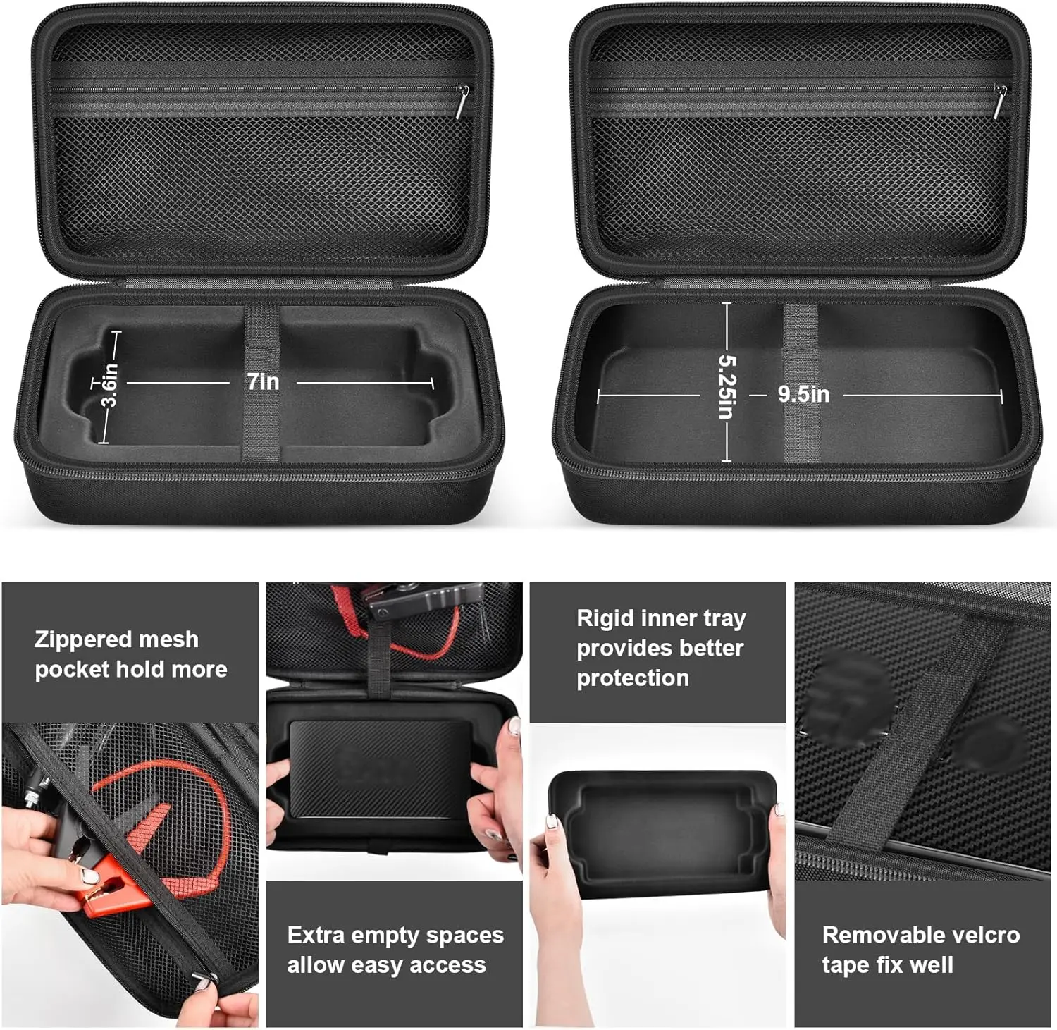 (Box Only) Case for Halo Bolt 58830/57720/ Air 58830/ ACDC Max 55500 mWh/ Air + Portable Emergency Power Kit, Storage Holder