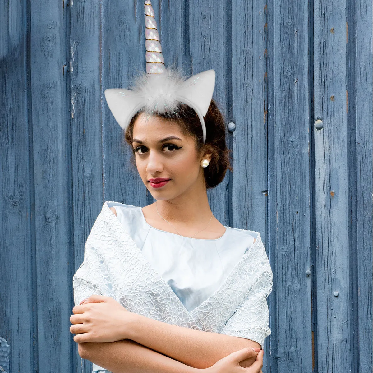 1Pcs Glowing Unicorn Hairband Cat Ears Design for Girls Children Adults Soft Fabric Long Battery Life 20 Hours LED Light Party