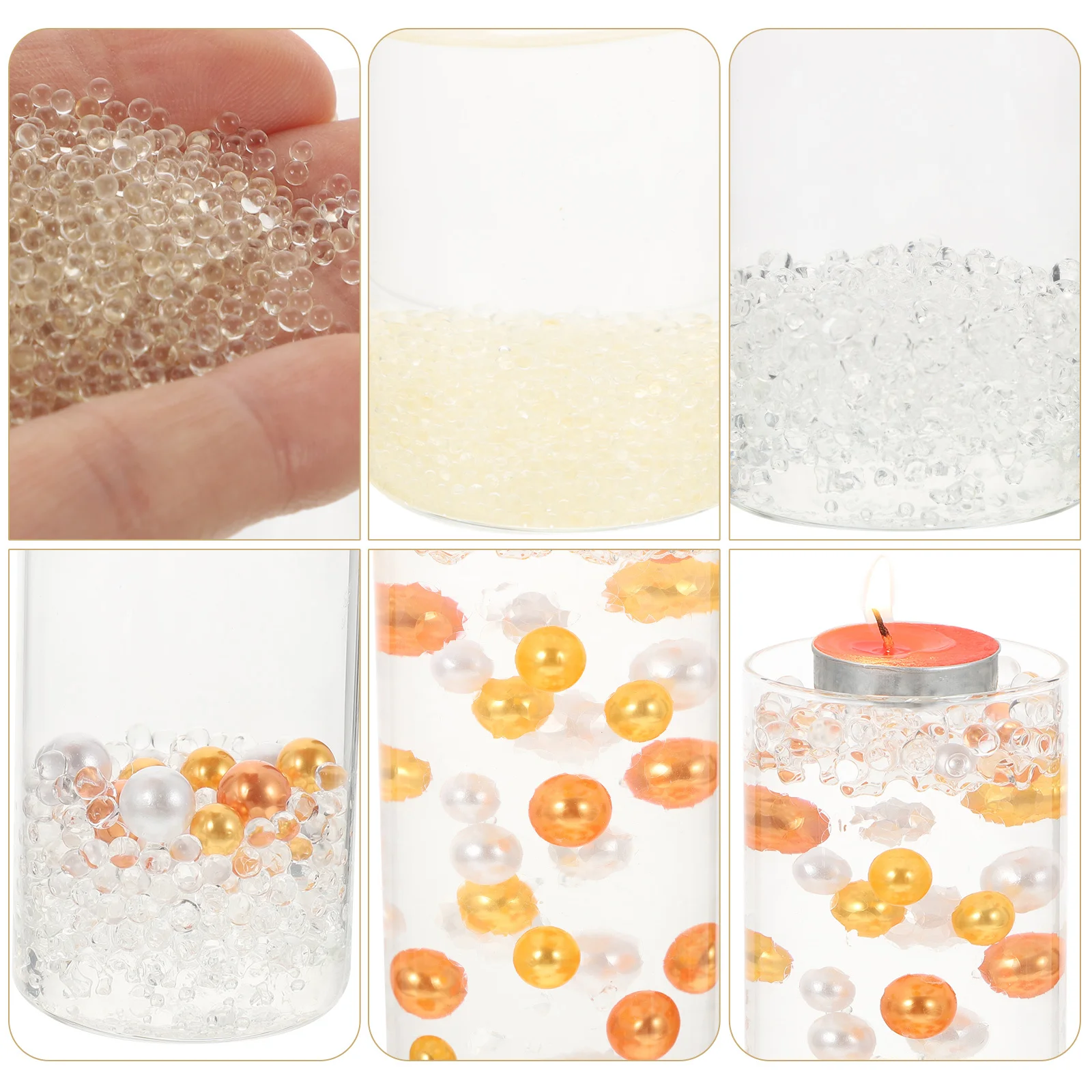 

400Pcs Floating Fake Pearls Vase Filler Clear Beads DIY Decorations for Bridal Showers Anniversaries Vase Filler Pearls