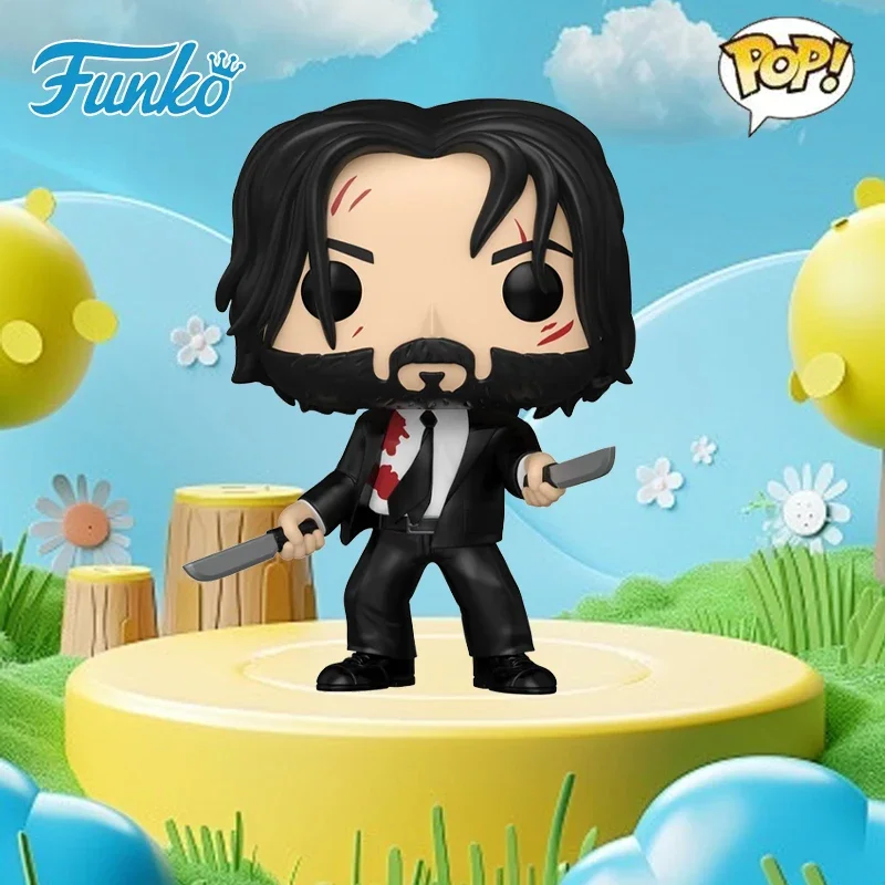 Funko POP Oryginalna Figurka Anime John Wick 1763 Figurka Akcji Zabawki dla Chłopców Dziewcząt Prezent Kolekcjonerski Model Ozdoby