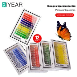 48/60Pcs Prepared Plastic Microscope Slides Biological  For Children Student Enlighten Education