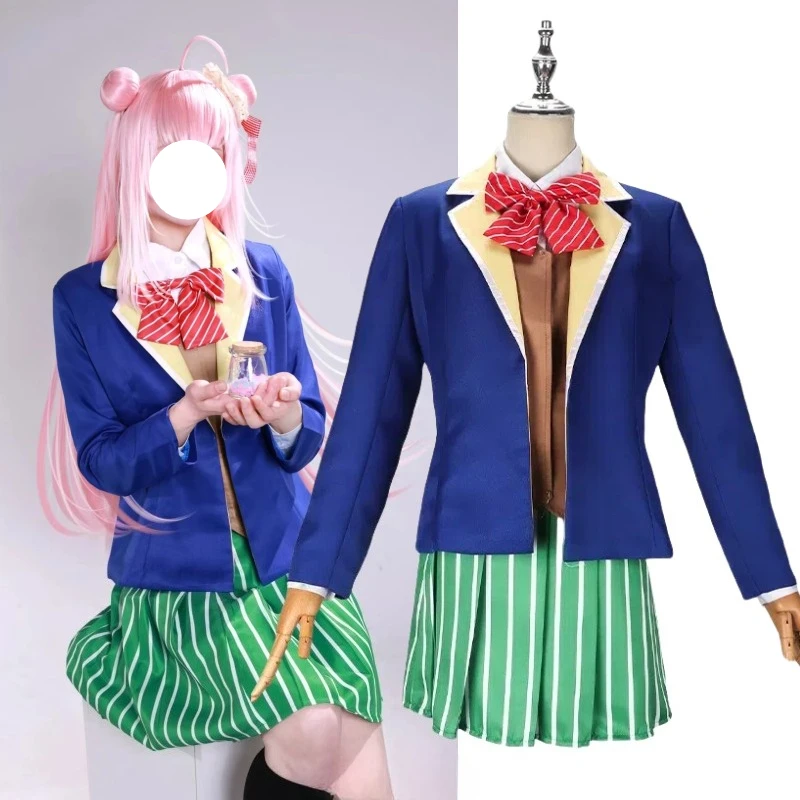 

Anime Matsuzaka Sato Cosplay Koube Shio Costume Happy Sugar Life School Uniform JK Coat Wig Full Set for Women Theme Party