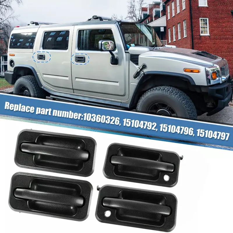 

Exterior Outside Door Handle Set 131609870457 For Hummer H2 2003-2009 Door Handle Protector 15104792 10360326