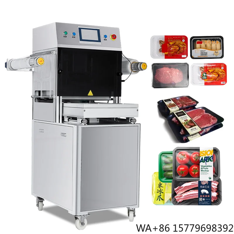 DZ-360 Vertical MAP Vacuum Food Tray Sealer Fresh Meat Tray Modified Atmosphere Packing  with Pouch Packaging Type