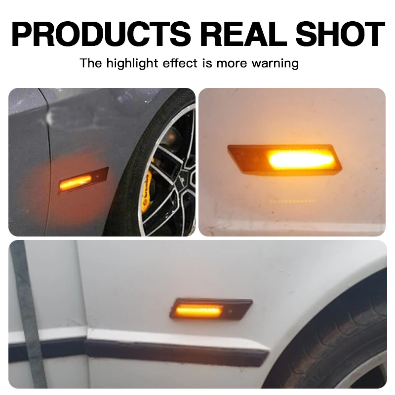 2X LED وامض متتابعة ديناميكية مصباح تحديد جانبي لسيارات BMW 7 Series E32 1987-1993 5 Series E34 1988-1994 3 Series E36 1991-1995