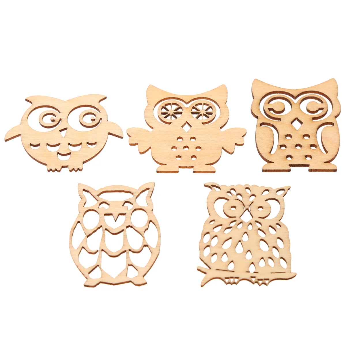 

10pcs Wooden Cutouts Slices Natural Wood Craft Ornament Unfinished Animal Shape Eco Friendly Plywood Decorative for Party