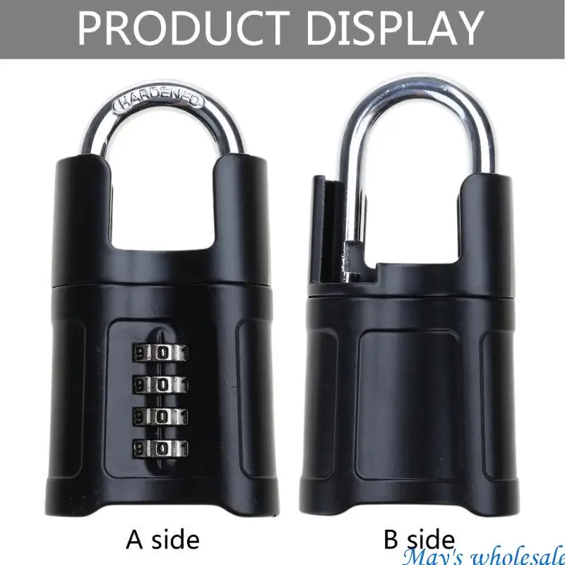4 Digit Combination Lock Security Padlock for Locker, Fence, Case, Shed Enduring 448A