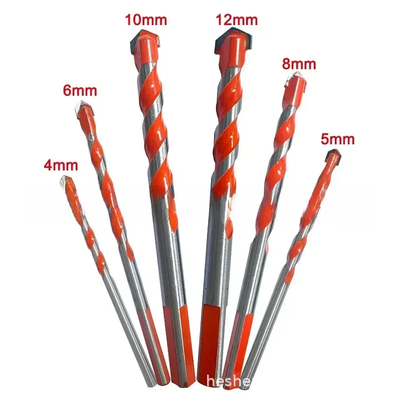 Orange Hard Alloy Overlord Diamond 4/5/6/8/10/12mm Ceramic Tile Perforated Wall Drilling Tool Drill Bit，Through Hole Glass Drill