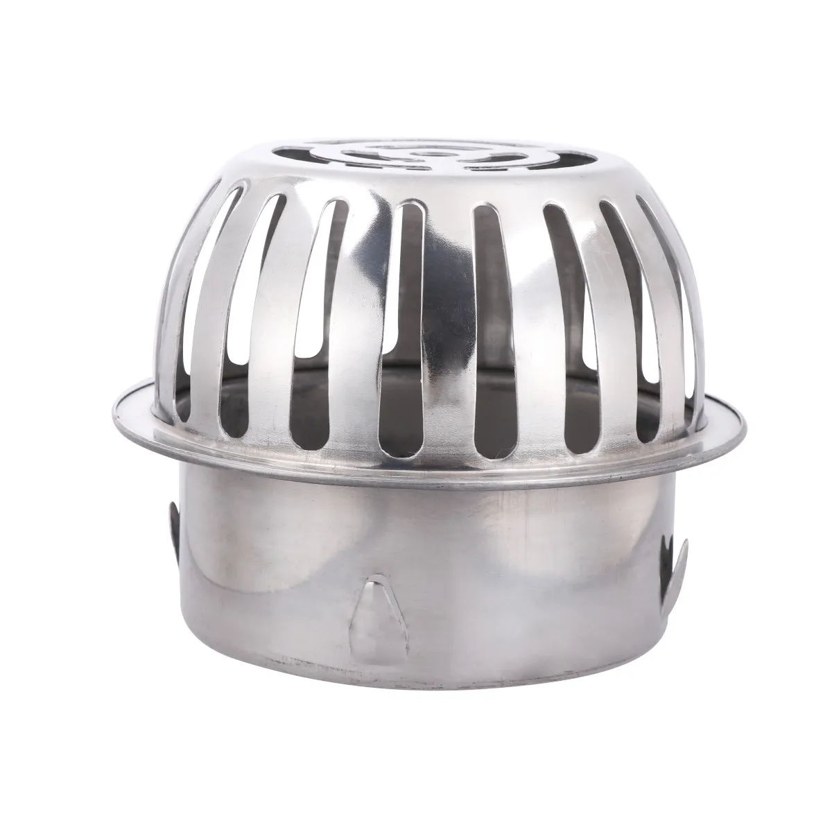 Stainless Steel Balcony Floor Drain Easy Install Anti-Blocking Round Metal Floor Drain Large Water Discharge Home Ground Leakage