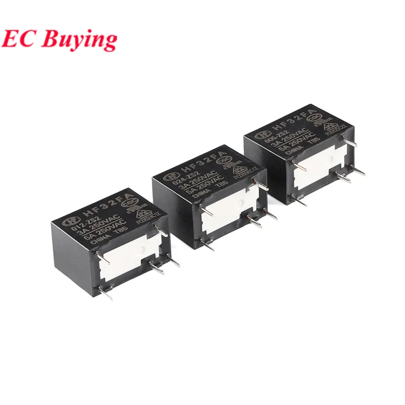10 uds/1 unidad HF32FA HF32FA-G -005 -012 -024 -ZS1 -ZS2 -HSL1 -HSL2 4PIN 5Pin 3A 5A 10A relé de potencia 5V 12V 24V DC AC250V Rele JZC-32F