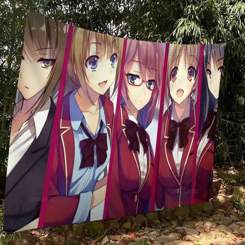 Anime Classroom of The Elite DIY Flag For Family Group Photo Living Room Home Dorm Decor Wall Art Decor Banner