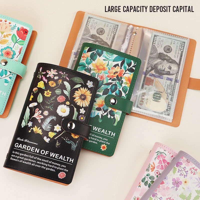 A6 สีสัน Money Budget Planner Binde 50 แผ่น Photocards สําหรับ Budgeting เงินสําหรับ Budget Binde