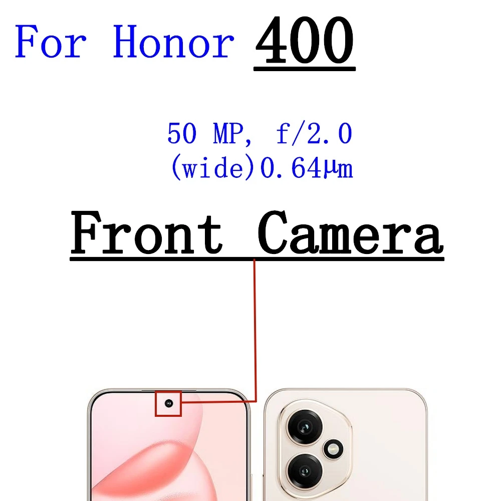 وحدة الكاميرا الأمامية الخلفية لهواوي الشرف 400 برو 400Pro عرض صورة شخصية أمامي واسع الكاميرا الخلفية الرئيسية فليكس كابل إصلاح أجزاء #4