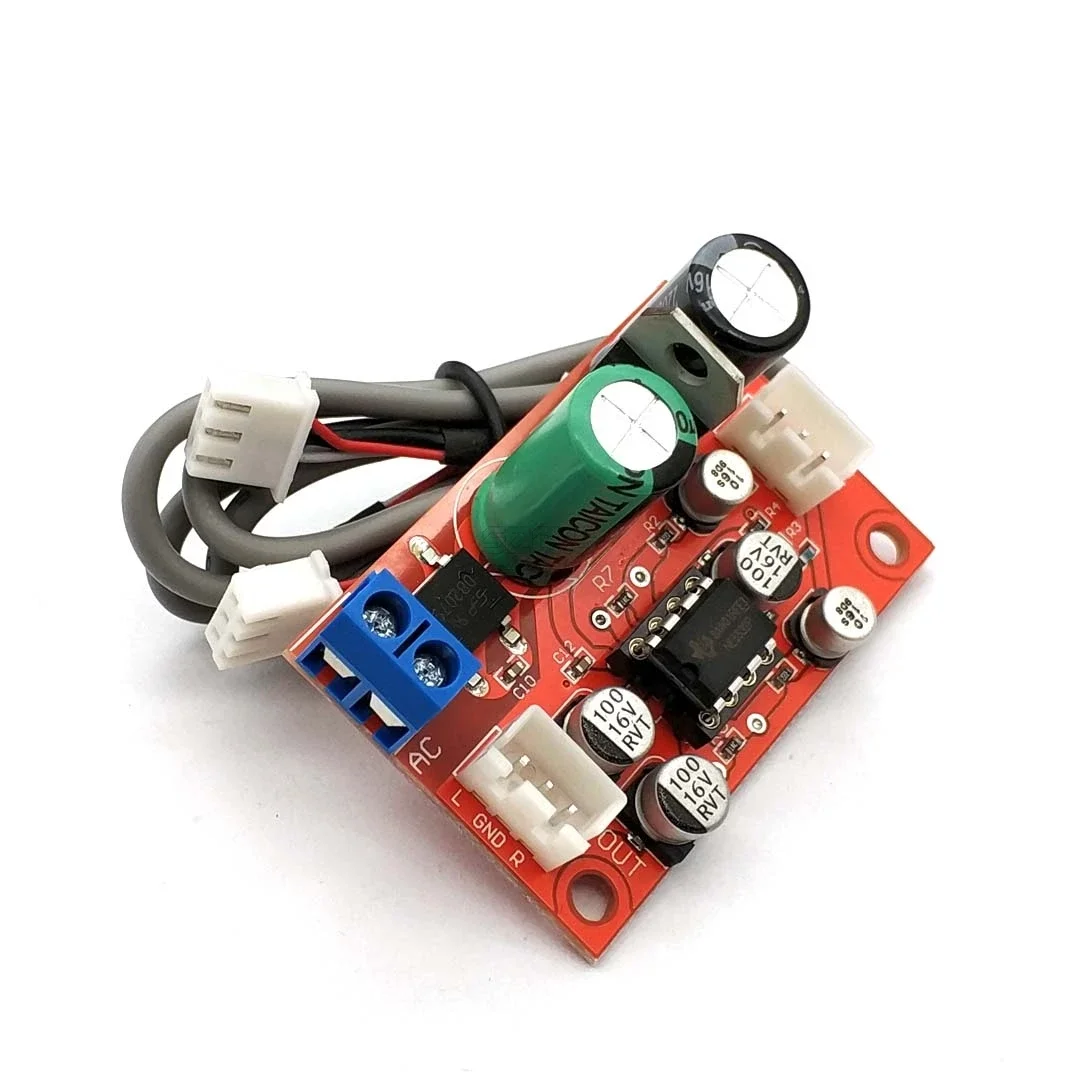 NE5532 Audio OP AMP Moving Coil Microphone Preamps Pre-Amplifier Pre-amp Magnetic Head Phono Amplifier Board DC9-24V AC8-16V