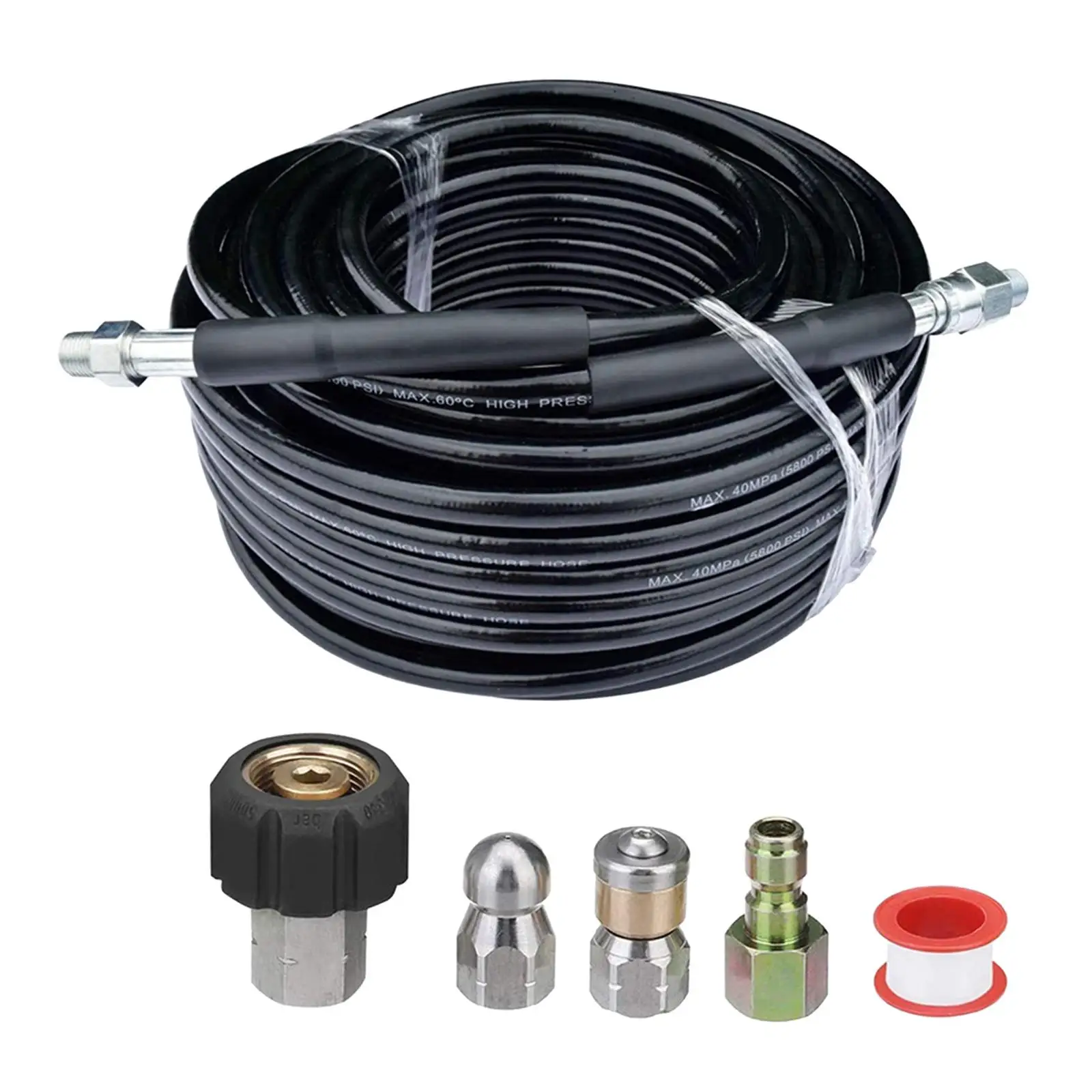 

Комплект Jetter Насадка Jetter Вращающаяся кнопка Jetting Чистящий шланг Канализационный нос 5